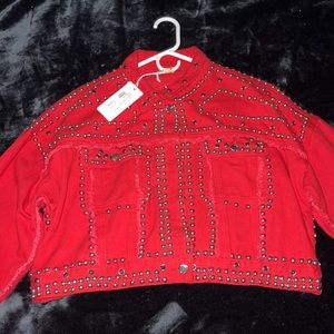 Daisy Studded Jean Jacket